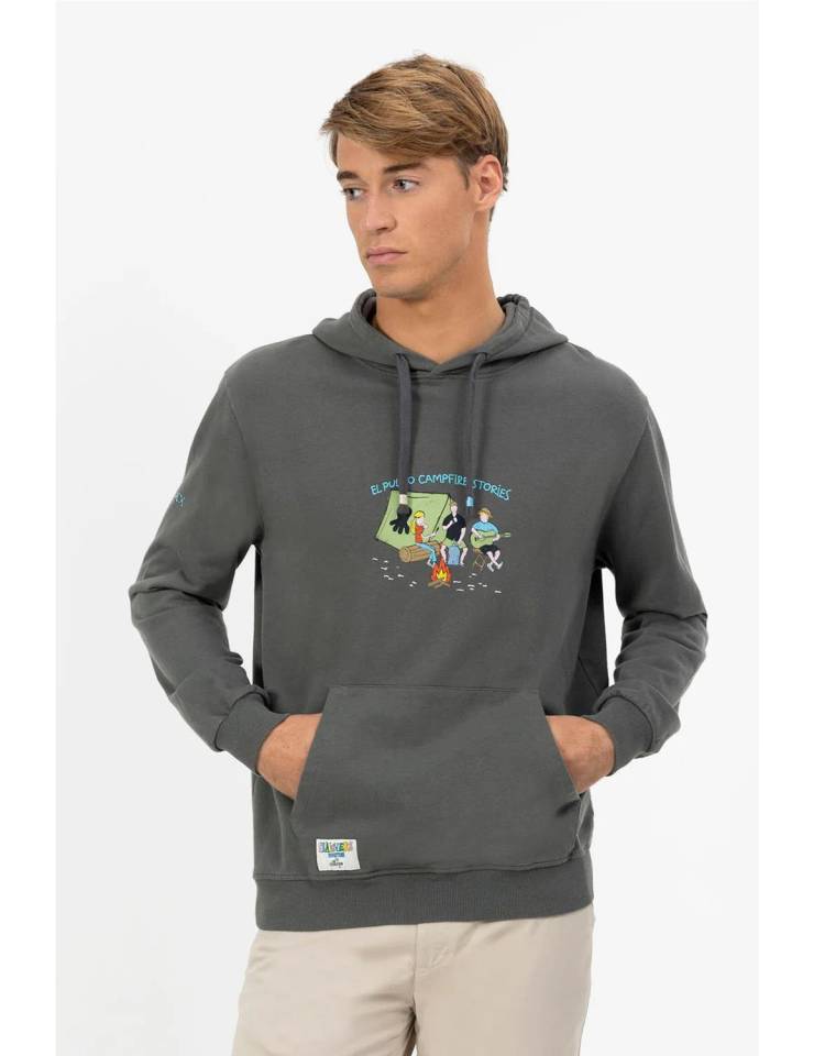 SUDADERA CAPUCHA ESTAMPADO CAM EL Pulpo